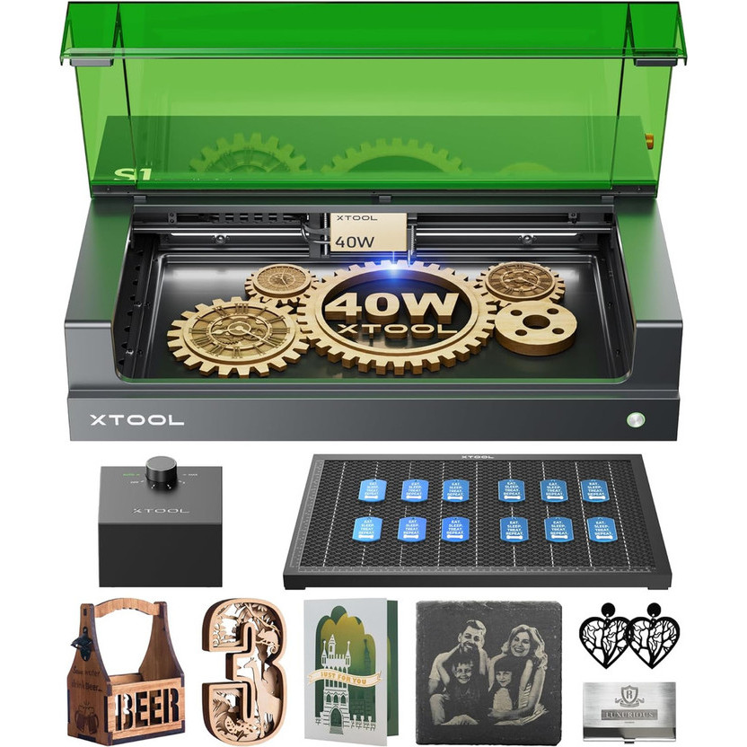 xTool S1 40 Watt Enclosed Diode Laser Cutter Basic Mesin Potong Laser