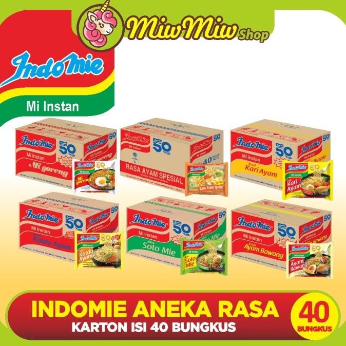 INDOMIE - Mie Instant / Mi Instan (Grosir) Karton/ Dus isi 40 Bungkus