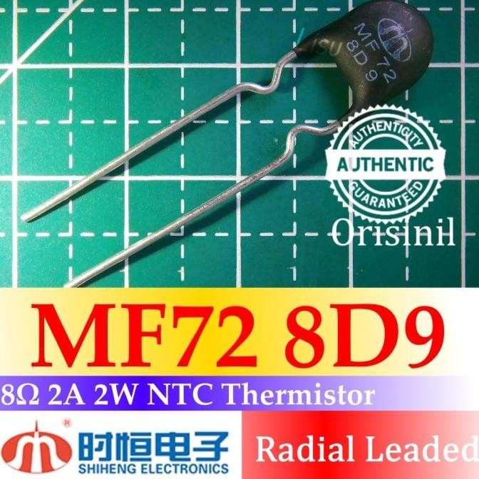 Murah (2) MF72 8D9 8 2A NTC Thermistor MF72-8D9 Radial Leaded Shiheng Original lisu992 Segera Beli
