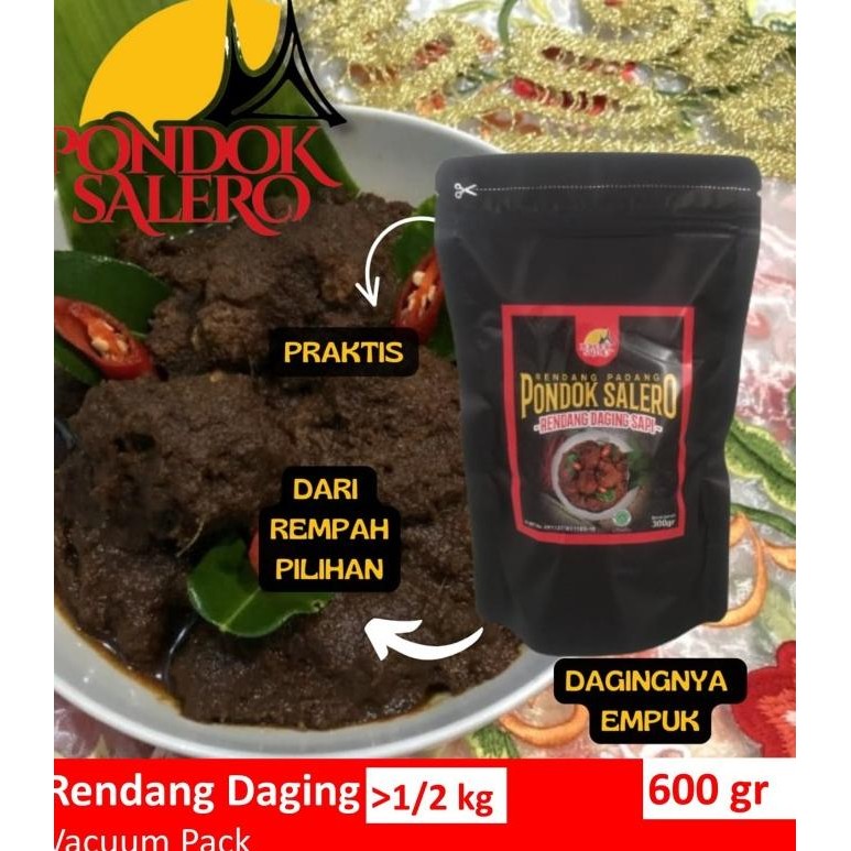 

Rendang Padang Asli/ Pondok Salero/ Rendang Kemasan 600gr