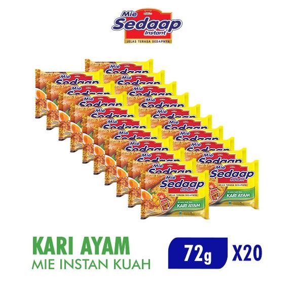 

Sedaap Mie Instan Kari Ayam 72 gr x 20 pcs