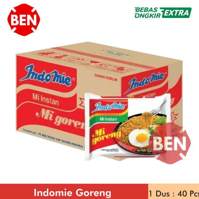 

Indomie Goreng 1 Dus / 40 Bungkus / Bks / Pcs / Mi Instan Grosir Mie