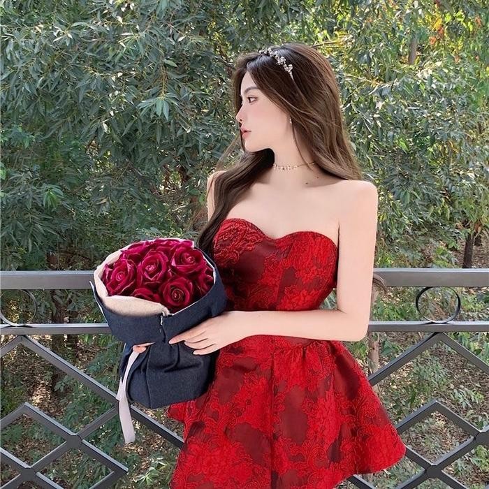 (Premium) Queen Red Dress Limited edition / Party Dress /Dress wanita premium kemben / prewedding