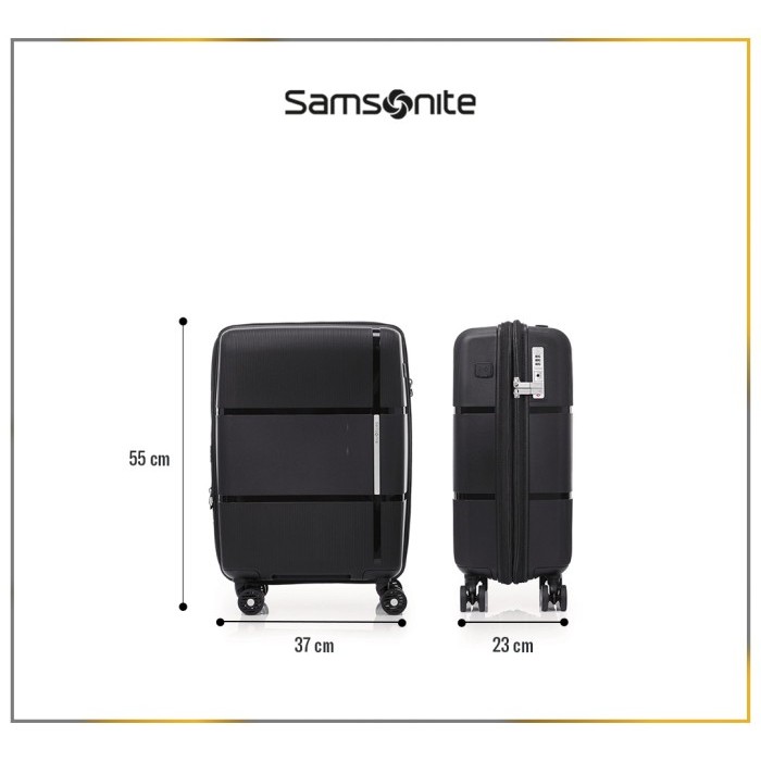 Samsonite Koper Hardcase Interlace Cabin 20 Inch Exp V2 - Black #Gratisongkir #Sale #Discount