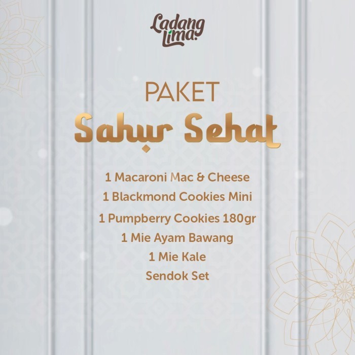 

PAKET SAHUR SEHAT - BINGKISAN HAMPERS PARCEL LEBARAN LADANG LIMA