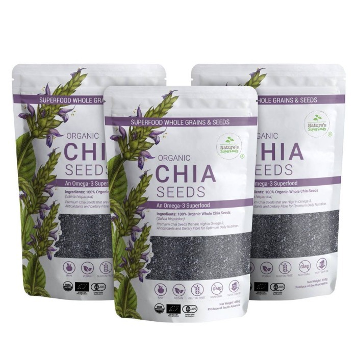

Nature's Superfoods Trio Pack Premium Organic Black Chia Seed 3 X 450G