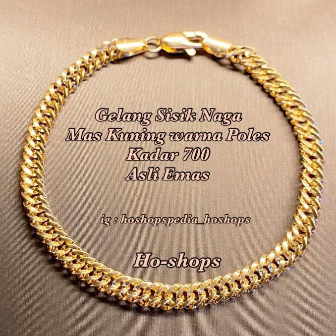 Sale Gelang Sisik Naga ( Sn ) Mas Kuning Warna Poles Kadar 700 Asli Emas