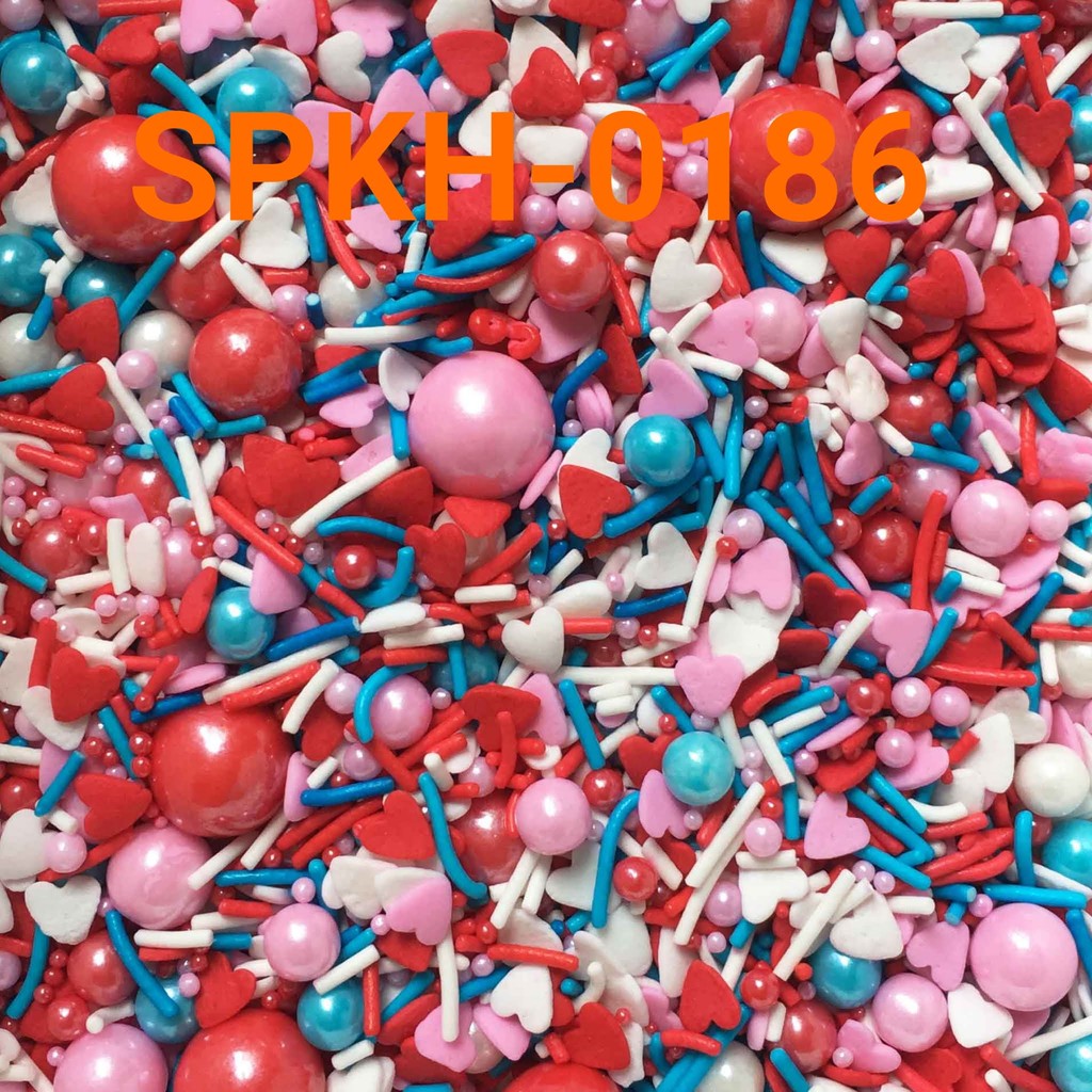 

SPKH-0186 Sprinkles sprinkle springkel 500gr mix merah pink biru (SPRINKLES)