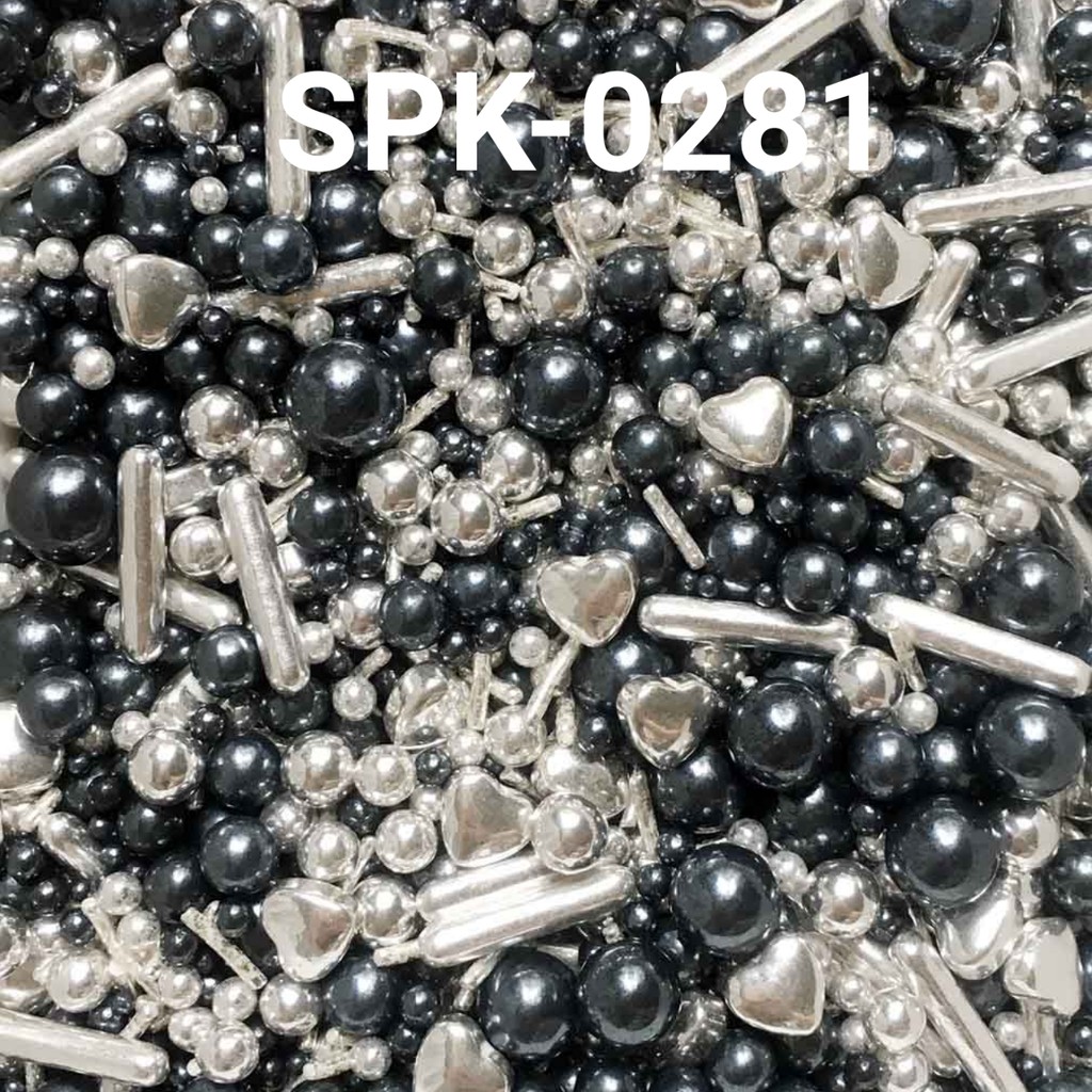 

SPK-0281 Sprinkles sprinkle springkel 1kg mutiara hitam silver (SPRINKLES)