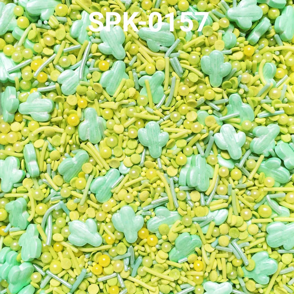 

SPK-0157 Sprinkles sprinkle sprinkel 1kg 1 kilo kaktus mix hijau (SPRINKLES)
