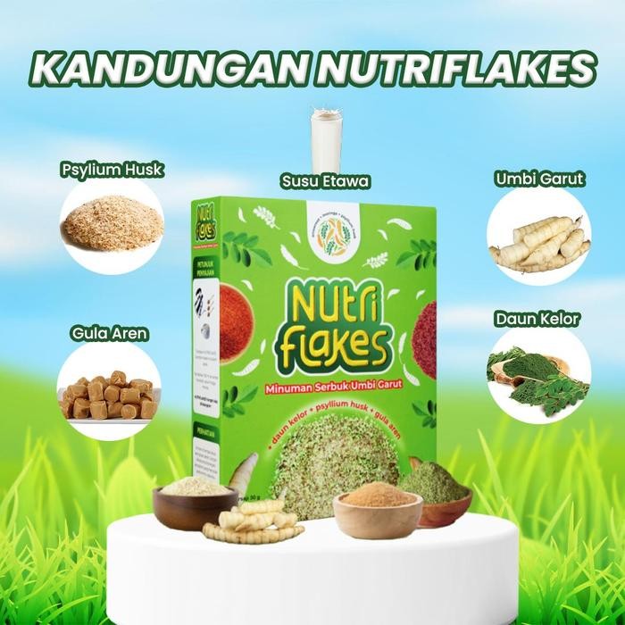 

SEREAL NUTRIFLAKES ORIGINAL 280 GRAM DISTRIBUTOR RESMI NUTRIFLAKES UMBI GARUT 4 BOX HALAL BPOM [BISA