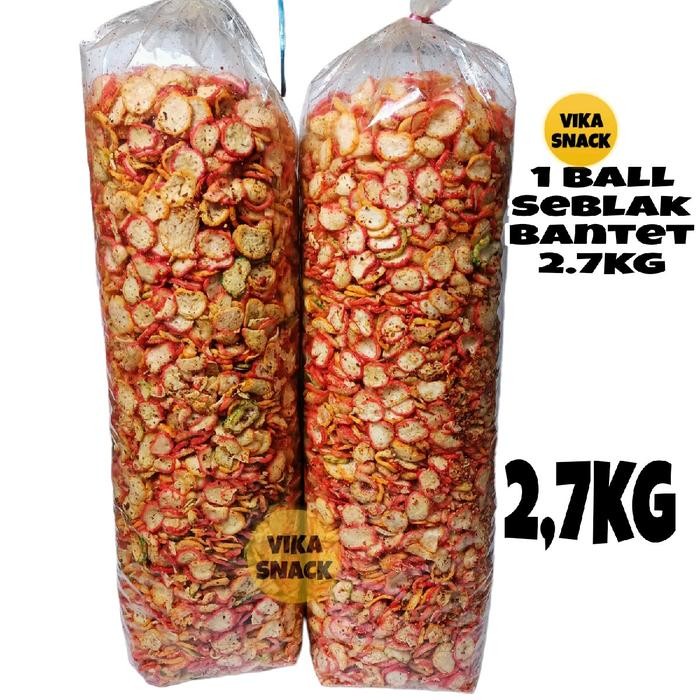 

New 1 Ball Krupuk Seblak Bantet Pedas Netto 2,7kg Ready