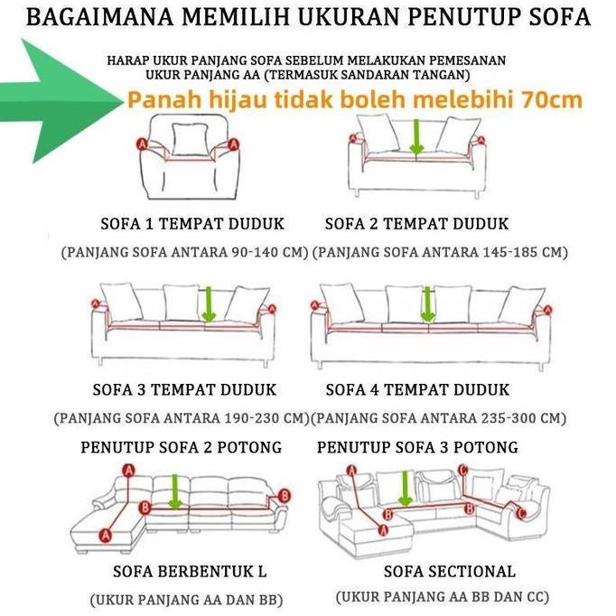 1/2/3/4 Seater   /Elastis  Anti Selip Elastis Dengan Penutup Pelindung Furnitur Hewan / Sofa Cover c