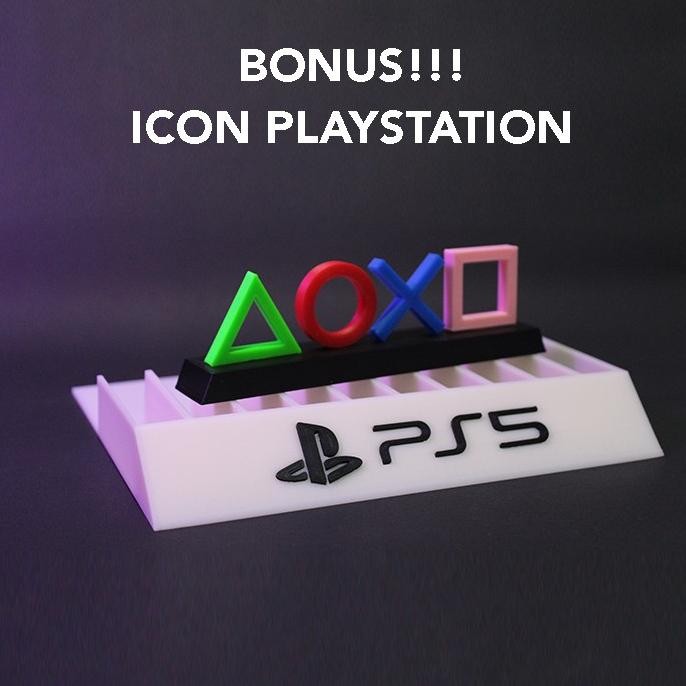 Storage Rak Stand Tempat Kaset Game Ps5 Gratis Icon Playstation