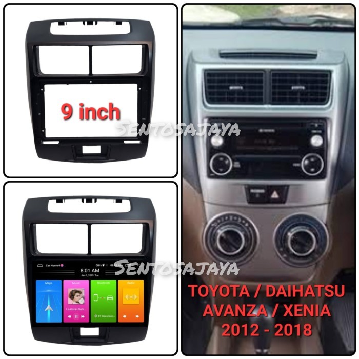 FRAME HEAD UNIT ANDROID 9 INCH TOYOTA AVANZA/DAIHATSU XENIA 2012-2018 ORIGINAL QUALITY