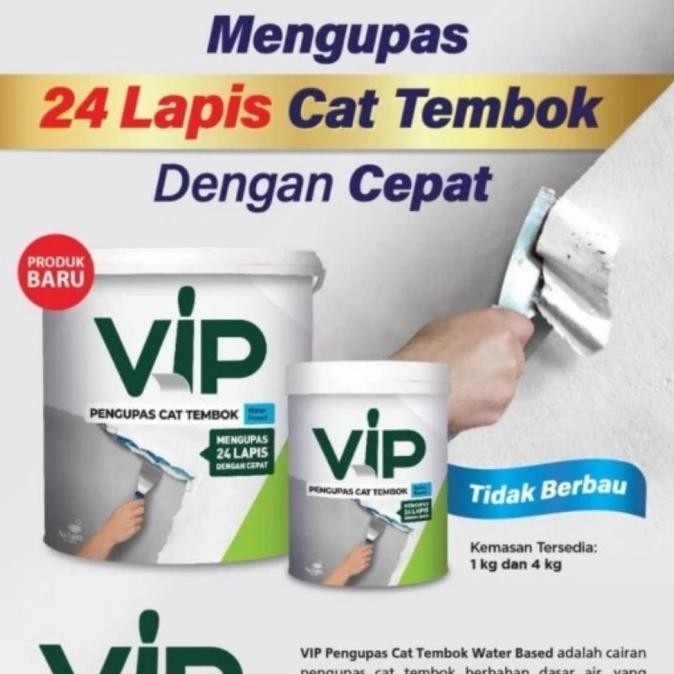 VIP Pengupas Cat Tembok/Waterbased Paint Remover@1kg Medan Gojekin az