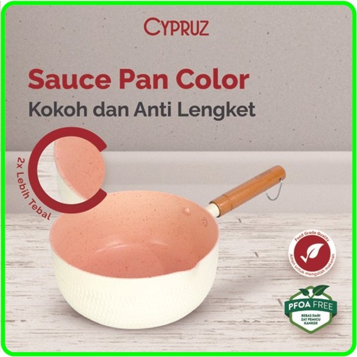 CYPRUZ Sauce Pan 20 cm Putih/grey Color Series Cypruz SN-0272