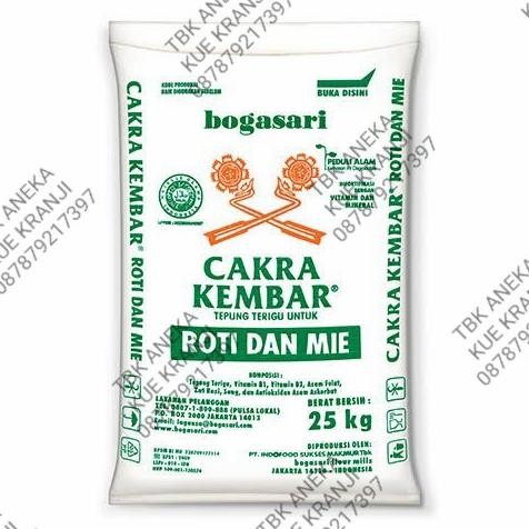 

BARANG TERLARIS Tepung Terigu Cakra Kembar Boga Sari 25 kg/Terigu Protein Tinggi
