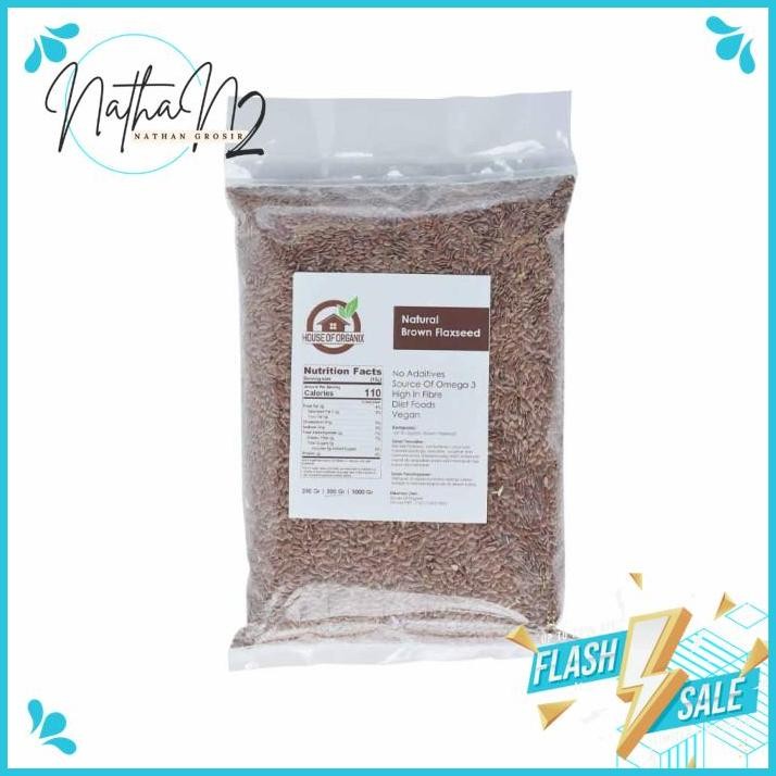 

BROWN FLAXSEED 250 GR BY NATHAN'S GROSIR KUALITAS TERBAIK !!