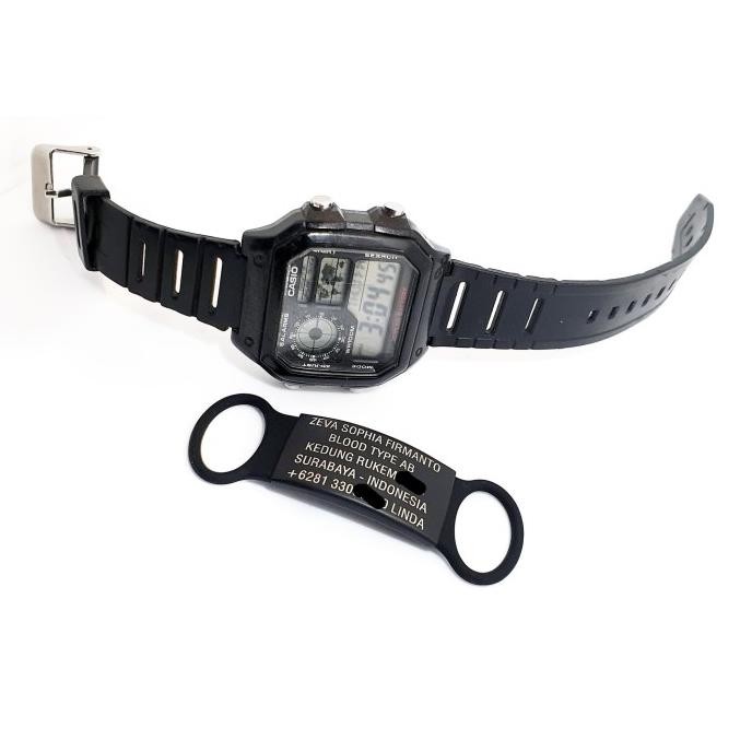 Murah Plat Hitam Data Identitas Di Jam Tangan- Jam Identitas