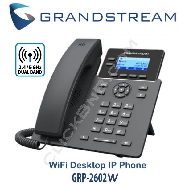 Grandstream GRP2602W - 2 Line Essential IP Phone [WiFi IP Phone]