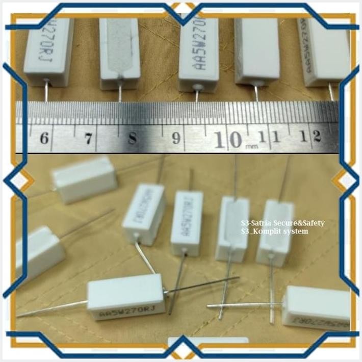 [SSC] R5W270R 5W 270R KAPUR 5 W WATT 270 R RESISTOR 5W 5W270R 5WATT OHM