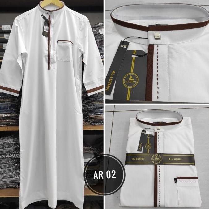 Promo Jubah / Gamis Al Lutfi Anak Remaja Putih