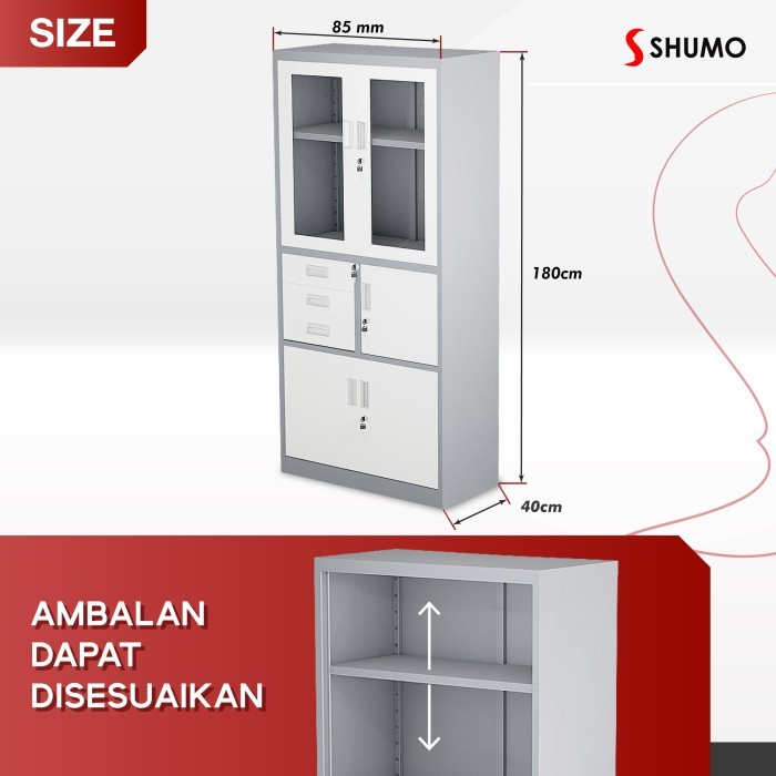 

LEMARI ARSIP KANTOR FILLING KABINET 2 PINTU BESI BRANKAS LACI 3