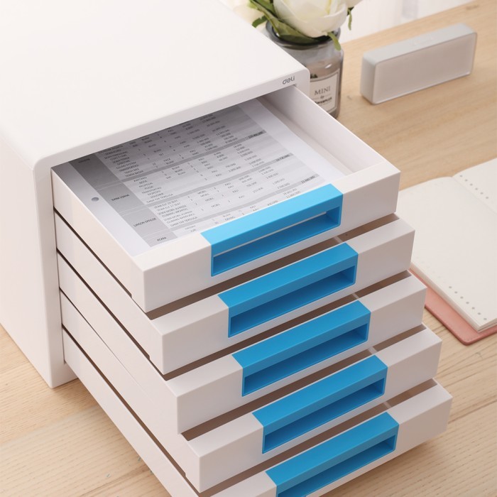

DELI FILE KABINET BIRU/PINK, BAHAN PLASTIK, 5RUANG PENYIMPANAN EZ010XX