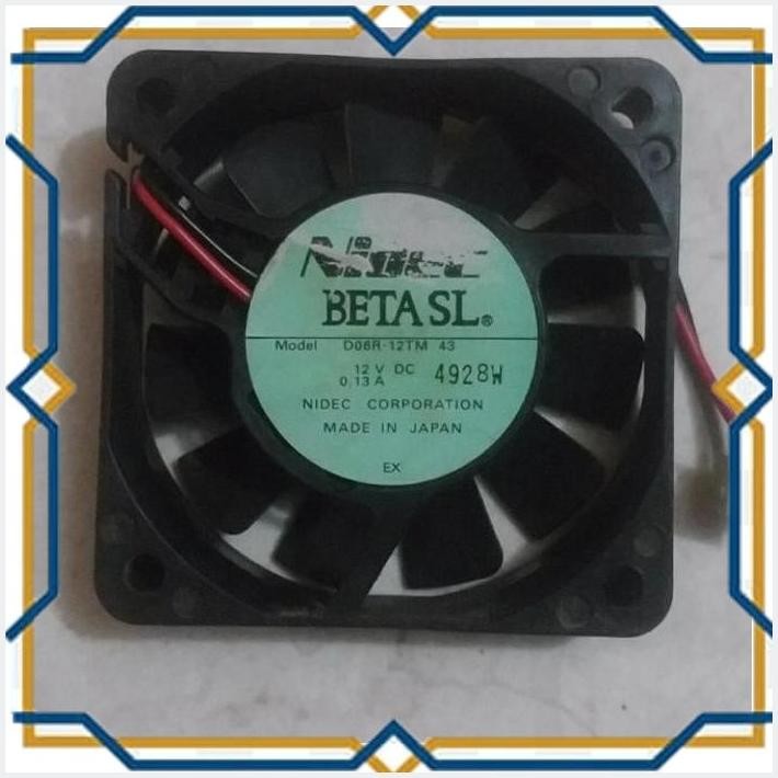 [bon] fan 6cm original nidec beta sl d06r-12tm 12v 0.13 2pin
