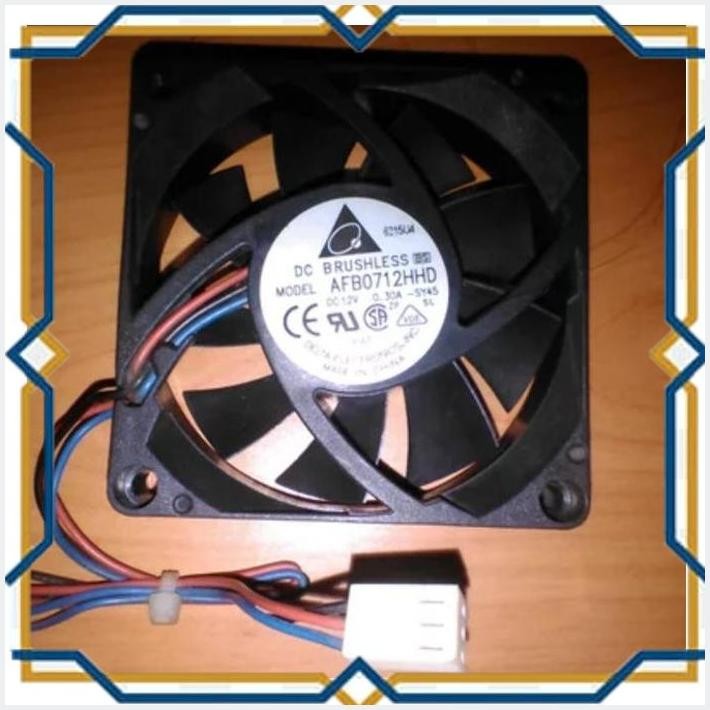 [bon] fan 7cm original delta afb0712hhd 0.3a garansi