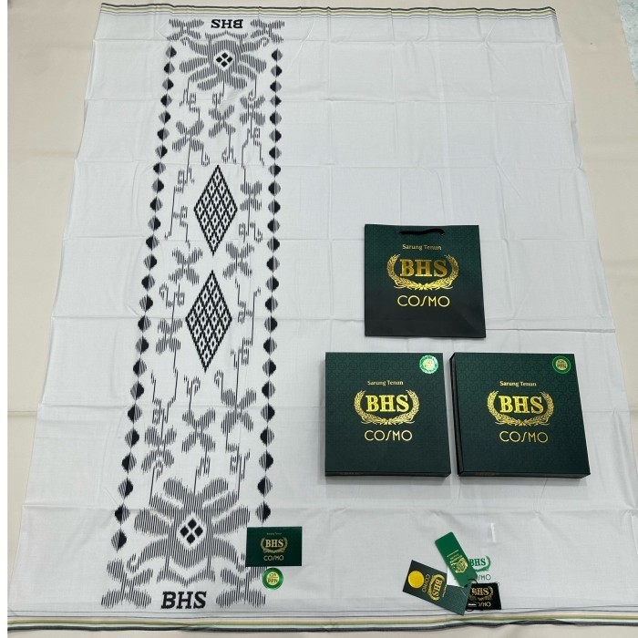 SARUNG BHS COSMO PUTIH POLOS ORIGINAL