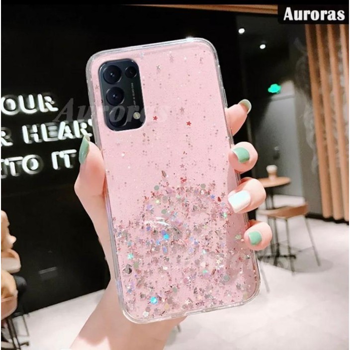 PRODUK TERBATAS Case Oppo A55 / A54 Soft Tpu Motif Glitter Bling Casing Cover HP
