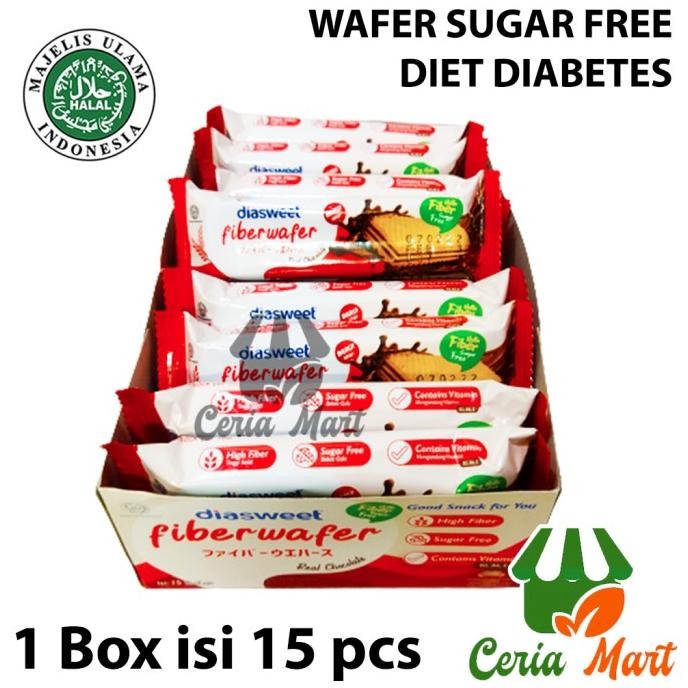 

Best Sales Wafer Bebas Gula Diet Diabetes Fiber Wafer Coklat Box Isi 15 Diasweet Terbaik