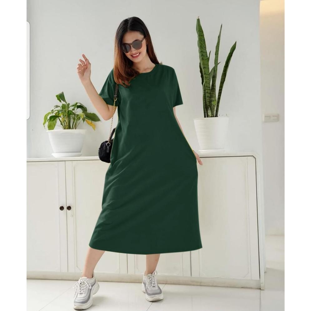 Dress Lengan Pendek / Dress Wanita Terbaru / Dress Wanita Polos