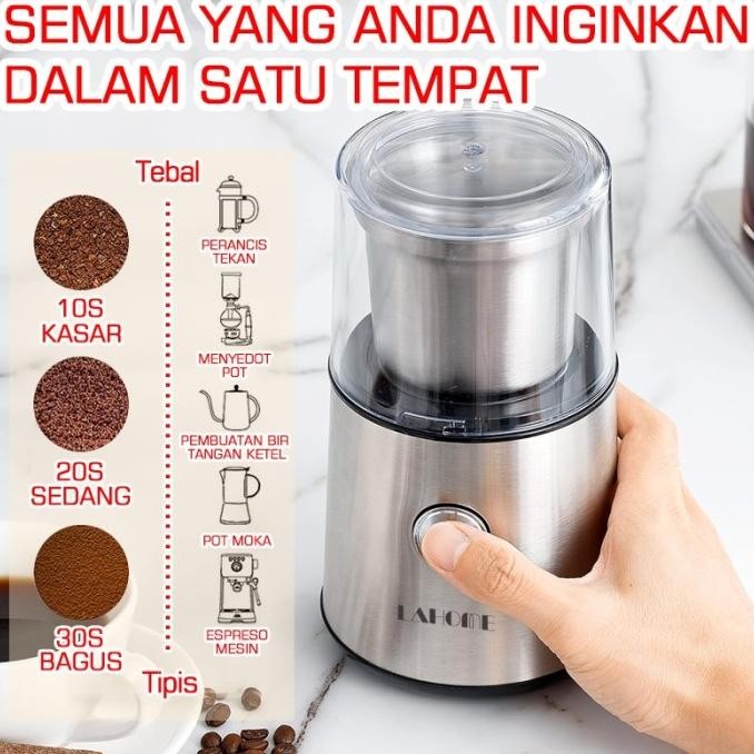Lahome Penggiling Kopi Bumbu Ramuan Kacang Beras Grinder Baja