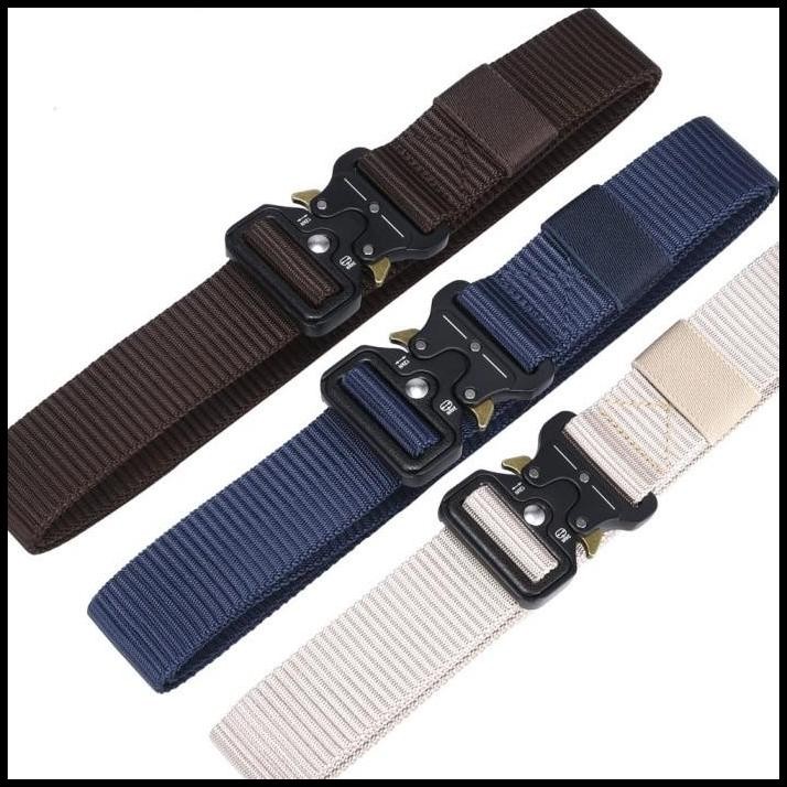 Gesper Tali Ikat Pinggang Canvas Rhodey 125Cm Military Tactical Belt