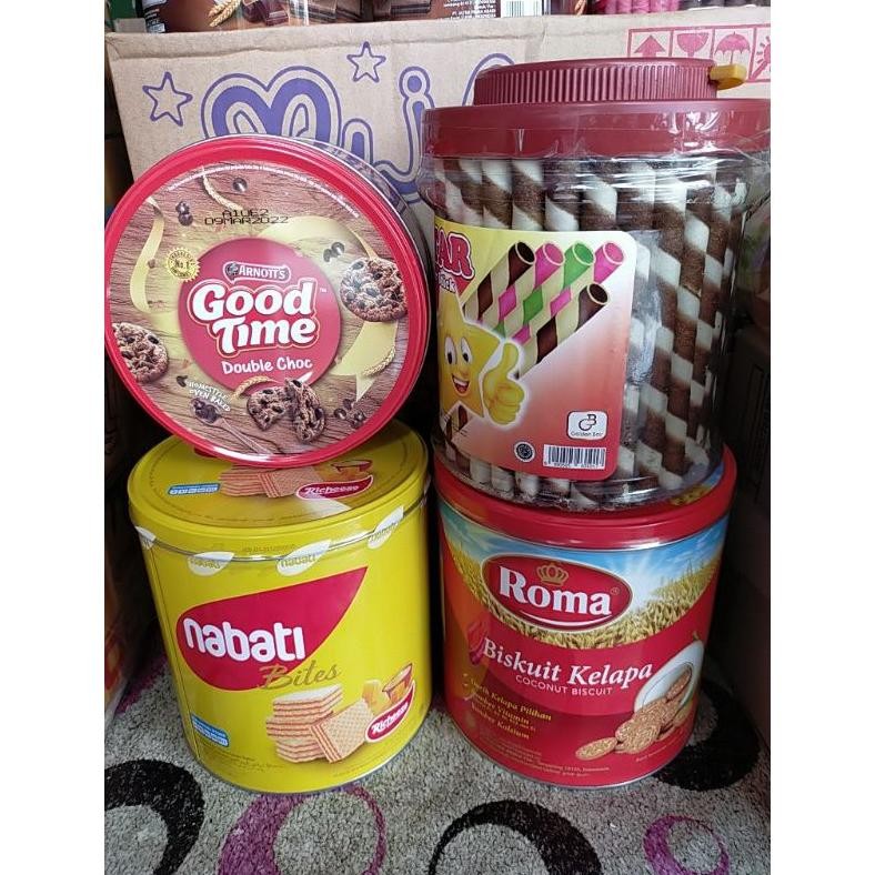 

kareemid paket lebaran(goodtime , nabati kj , roma , astor star kcl)