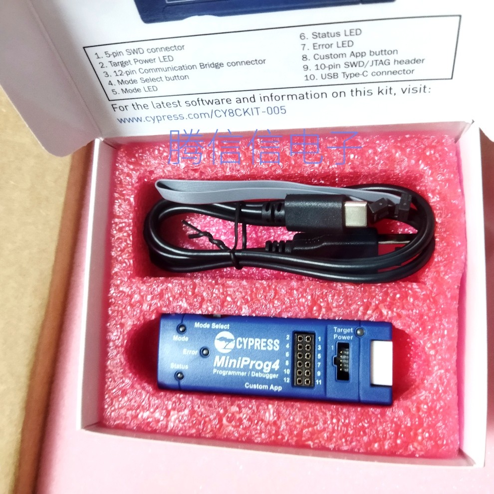 JETS CY8CKIT-005-A MiniProg4 Cortex M0 +/M3/M4 programmer supports PSoC 4, PSoC 5LP PSoc6