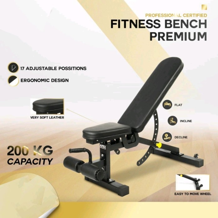 Adjustable Bench Press Sit Up Fitness Gym Kursi Multifungsi Import