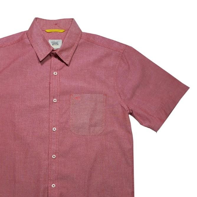 Camel Active Kemeja pria lengan pendek original bahan katun 100% Terlaris