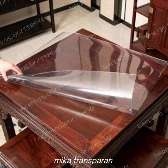 taplak meja makan/mika bening meteran/taplak meja plastik tebal [kualitas terbaik]