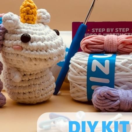 DIY Crochet Kit Amigurumi - Dreamy The Unicorn - Rajut Boneka Pemula Terlaris