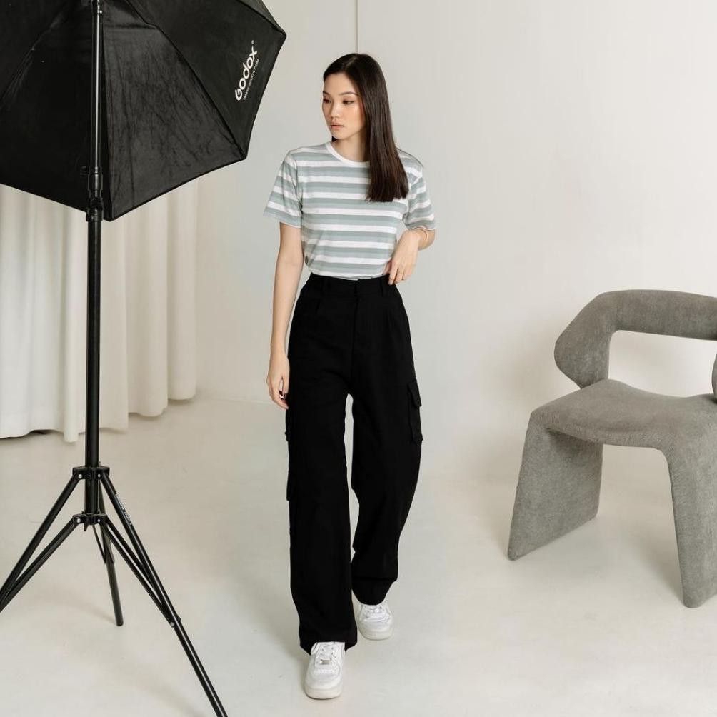 ty-65 Celana Cargo Panjang Wanita Highwaist Jumbo Size M L XL XXL / Kargo Pants Wanita Terbaru Kekin