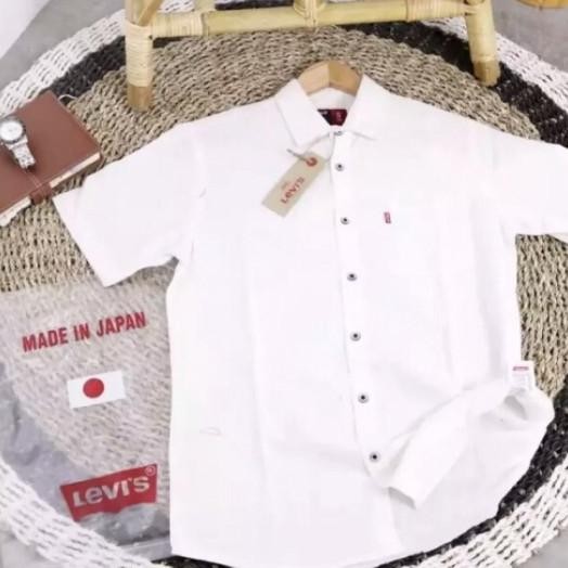 KEMEJA POLOS PRIA LENGAN PENDEK PRIA | KEMEJA LEVIS PRIA TERLARIS | Terlaris