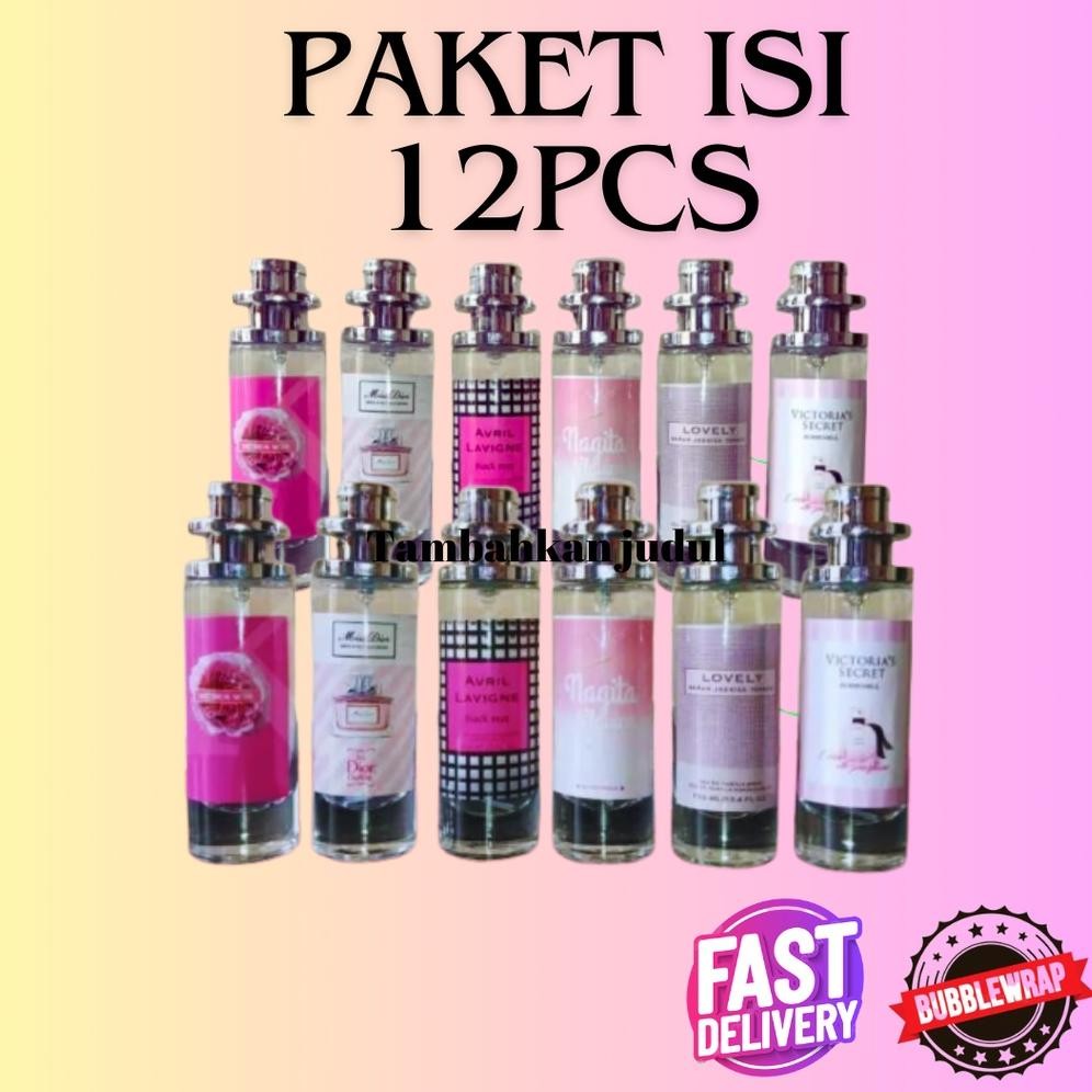 Hot Sale Paket Usaha Isi 12Pcs Parfum Thailand 35ml Unisex / Paket Parfum Viral 30ml Original
