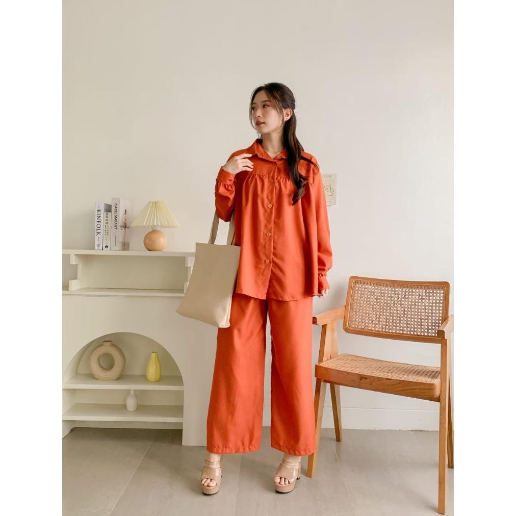 Setelan Wanita Polos Terkini | One Set Andin | Setelan Muslim | One Set Katun | Setelan Bangkok | On