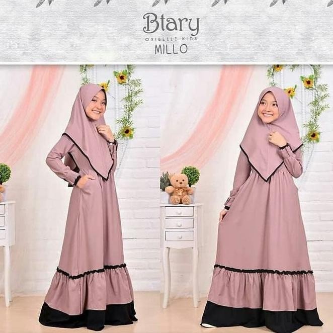Terbaik Baju Gamis Anak Perempuan Muslim Syar'I Lebaran Umur 8-11 Tahun Btary Berkualitas