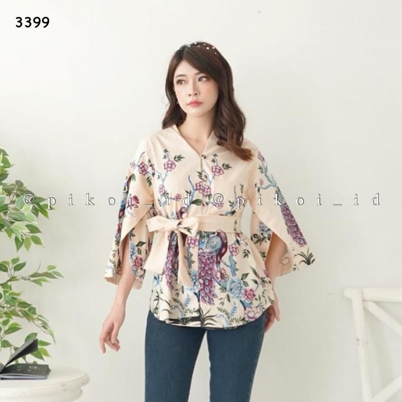 Couple Batik Modern / Sarimbit Batik Imlek Kekinian / Dress Couple Batik Cream Kenzo