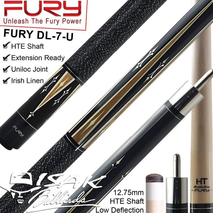 Fury DL-7 Maple Pool Cue - 13 mm - Billiard Stick Stik Biliar Bilyar SALE